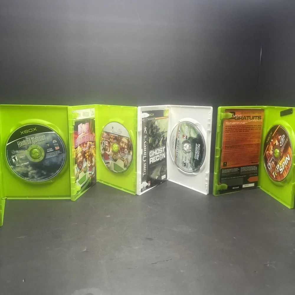 xbox  game lot Big Bumpin, The Haunted‎ Mansion, Gost Recon,top Spin